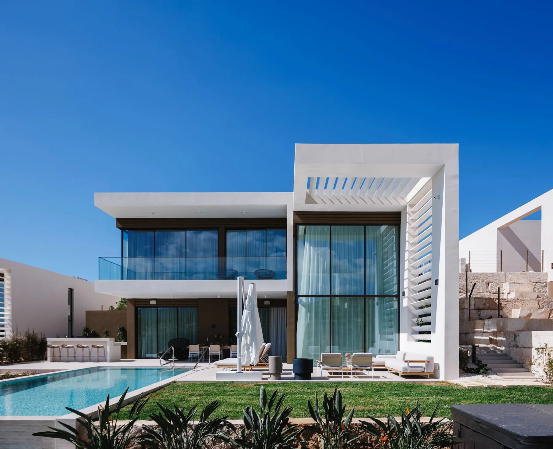 Modern villa with private pool in the hills